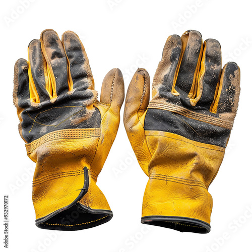 Working gloves isolated on transparent background