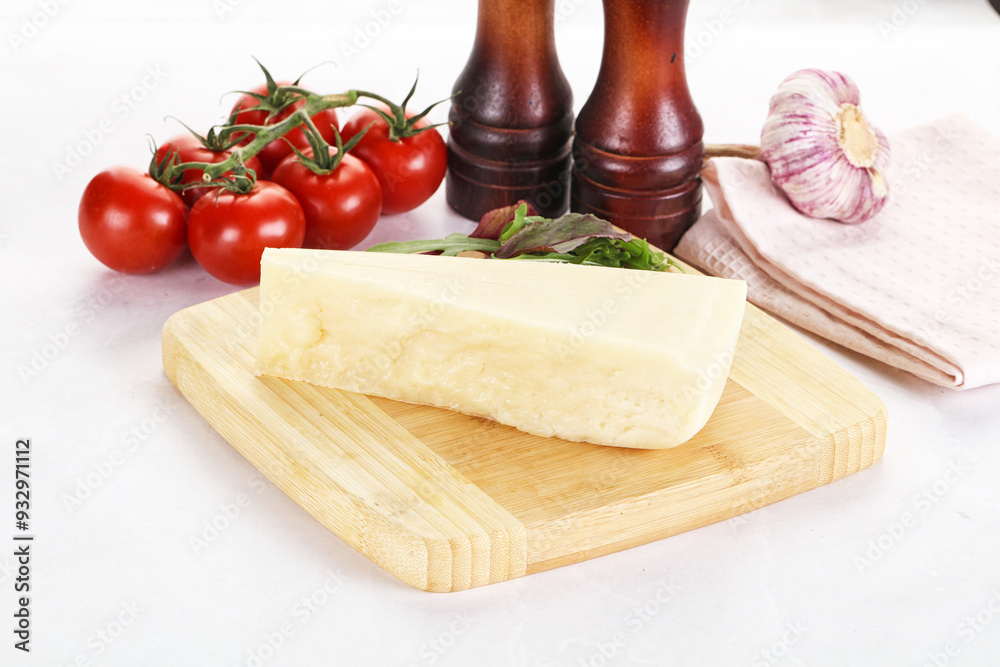 Piece Italian hard parmesan cheese Piece Italian hard parmesan cheese