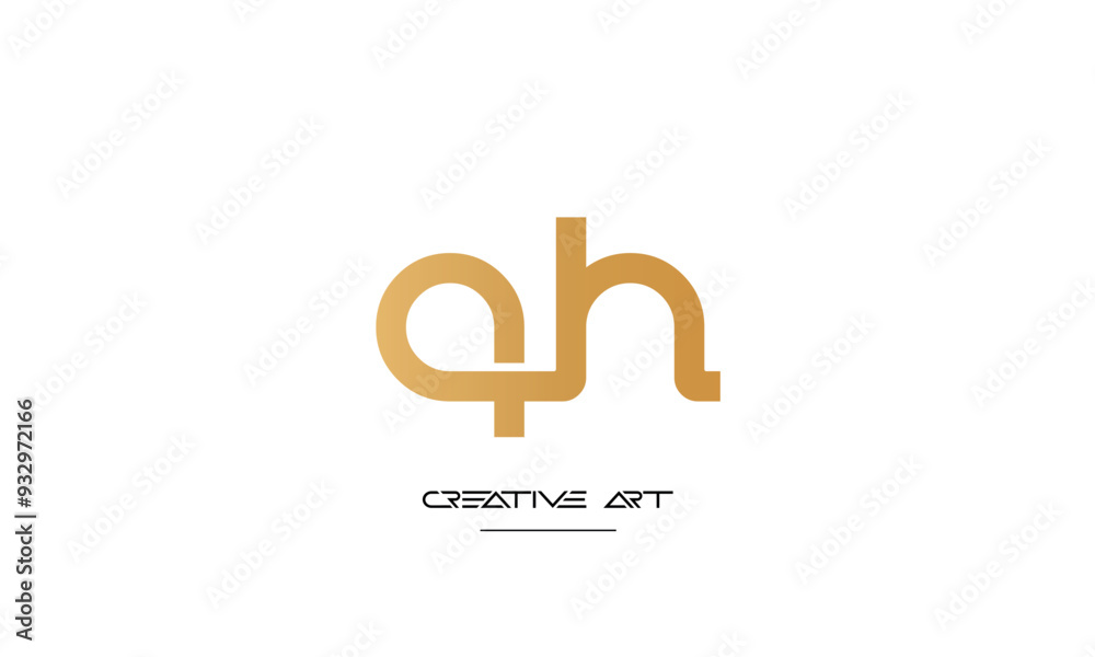 HQ, QH, H, Q abstract letters logo monogram HQ, QH, H, Q abstract letters logo monogram