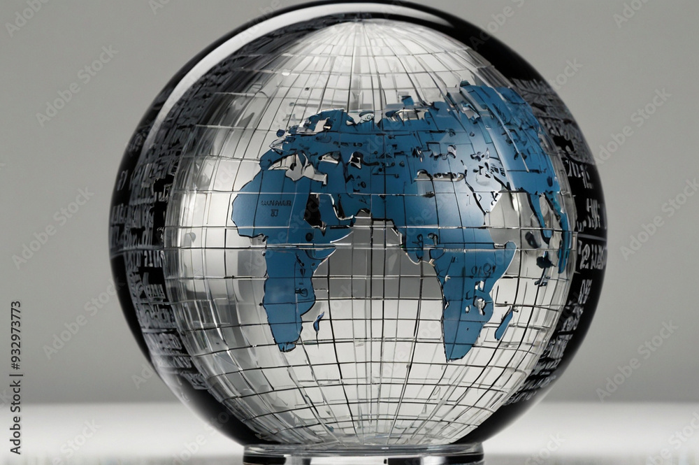 Glass Globe on Gray Surface Glass Globe on Gray Surface