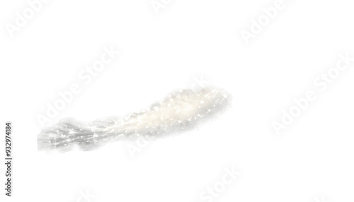 Decorative White Sparkling Effect on a isolated on white background. Generative AI.