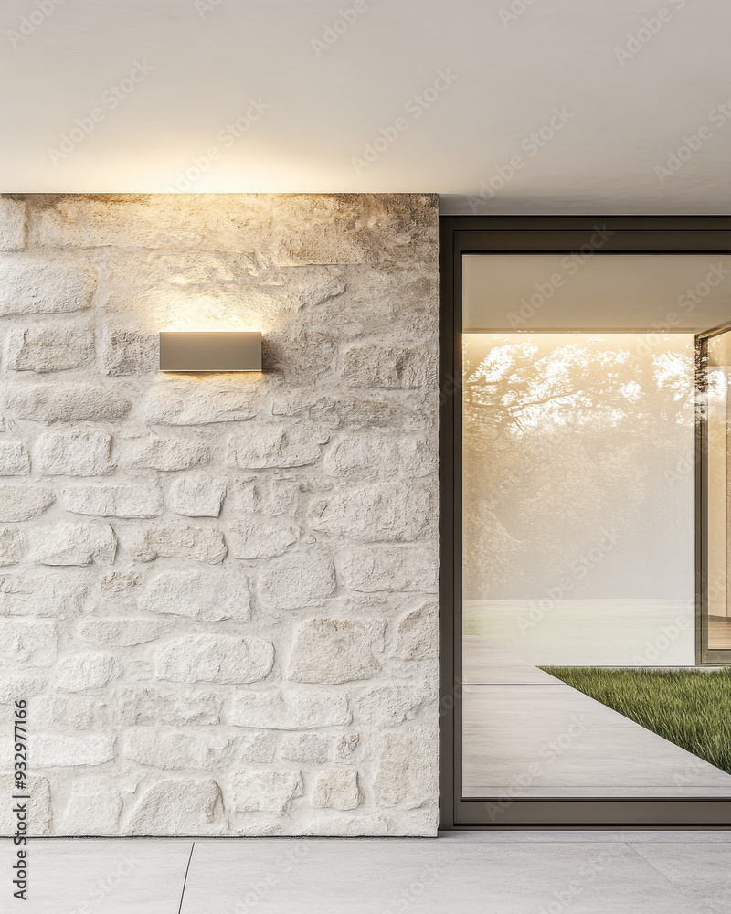 Modern minimalist architecture design with clean lines and natural textures Modern minimalist architecture design with clean lines and natural textures