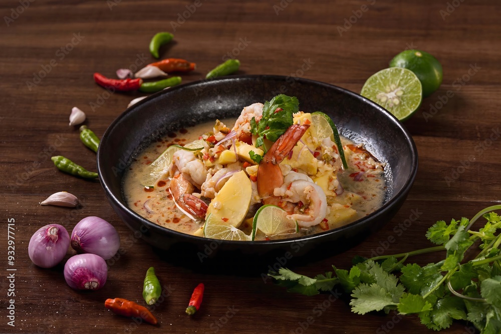 Stir Fried Shrimp with Salt and chilli. This is Thai spicy food Stir Fried Shrimp with Salt and chilli. This is Thai spicy food