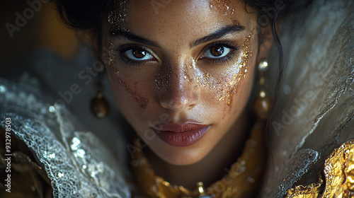 A portrait of a person in a classic fairy tale costume