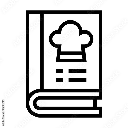 cook book line icon