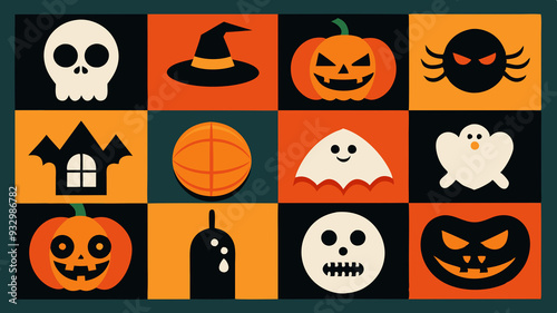 Halloween stickers collection 