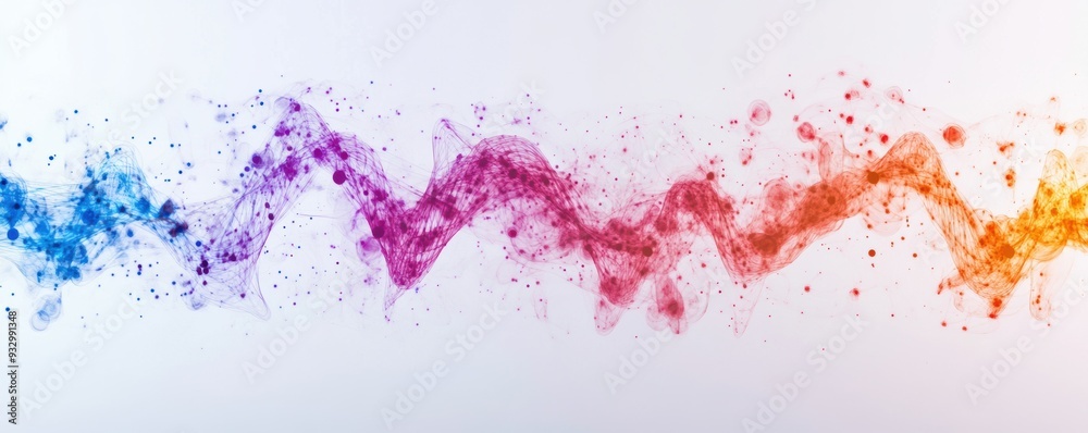 DNA sequencing data visualized as abstract art, featuring colorful lines and dots representing genome analysis DNA sequencing data visualized as abstract art, featuring colorful lines and dots representing genome analysis