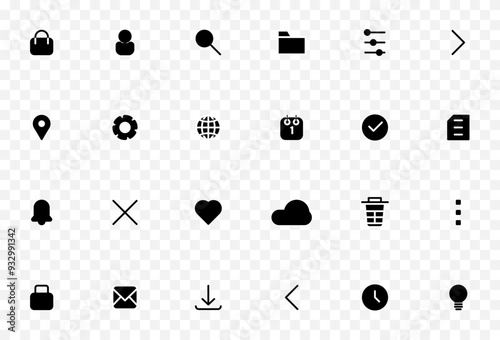 collection of minimalistic UI icons perfect for modern web and mobile designs. clean, vector-based filled icons that are fully customizable, Vector illustration concept.