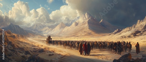 Exodus of the bible, Moses crossing the desert with the Israelites