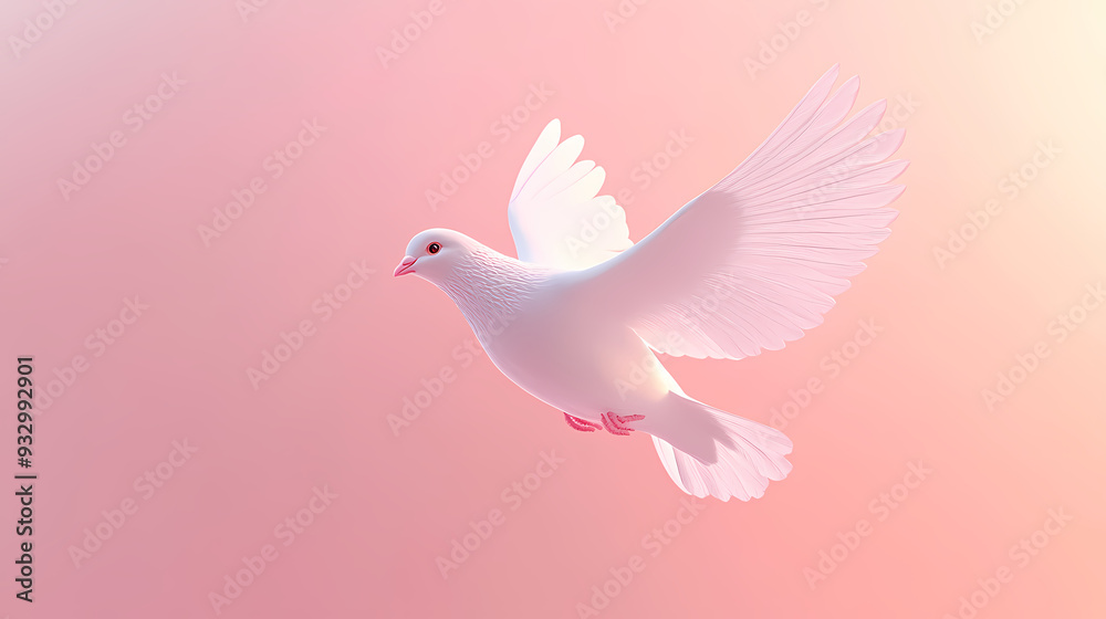 Obraz premium White dove, symbol of peace