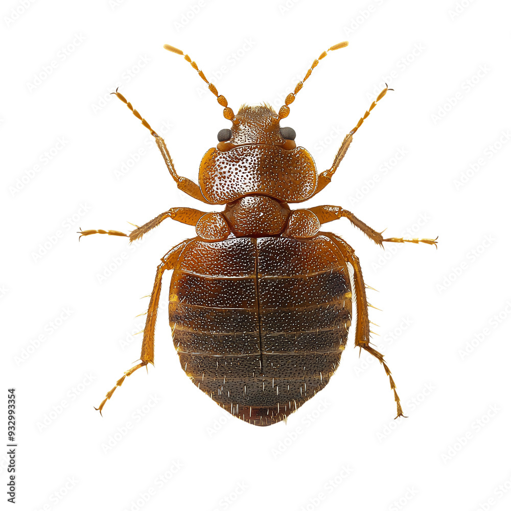 Bed bug close-up. on transparent background