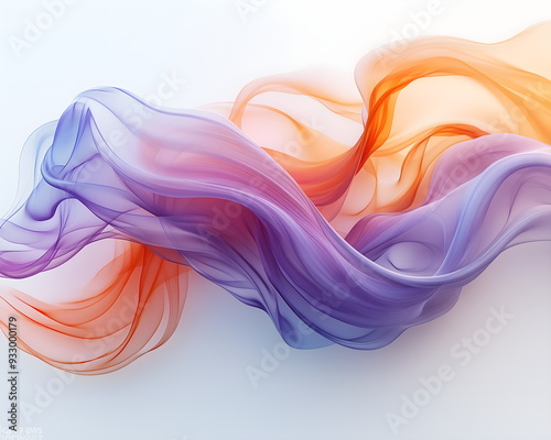 Abstract multicolored smoke on white background with copy space. Whimsical cloud of colored ink underwater.	