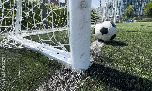 The ball hammered into a gate photo