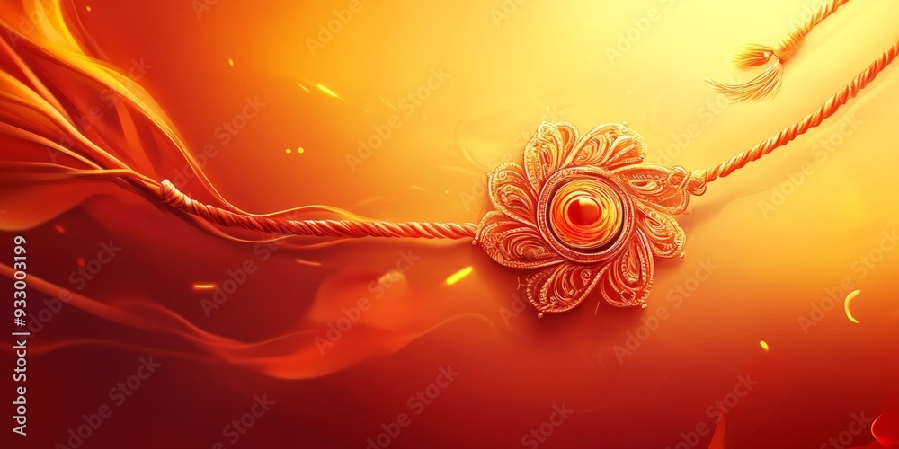 Elegant Raksha Bandhan Illustration: Abstract Rakhi Design for 2025 ...