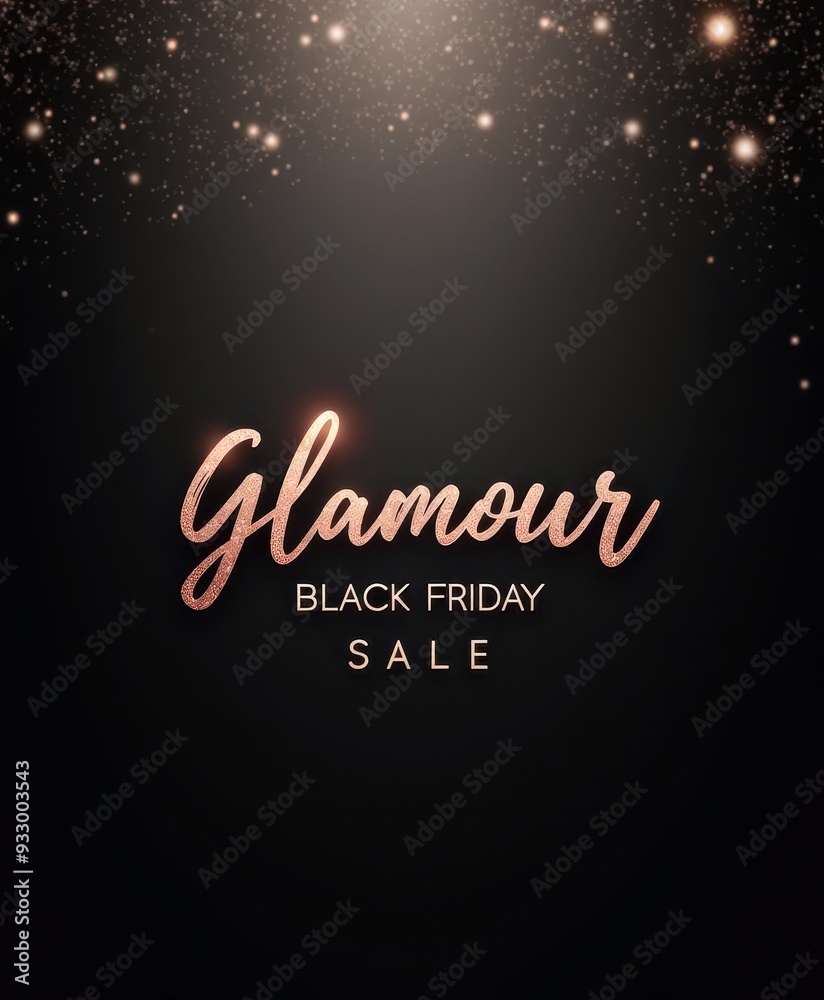 Glamour-themed Black Friday sale advertisement with sparkling background Glamour-themed Black Friday sale advertisement with sparkling background