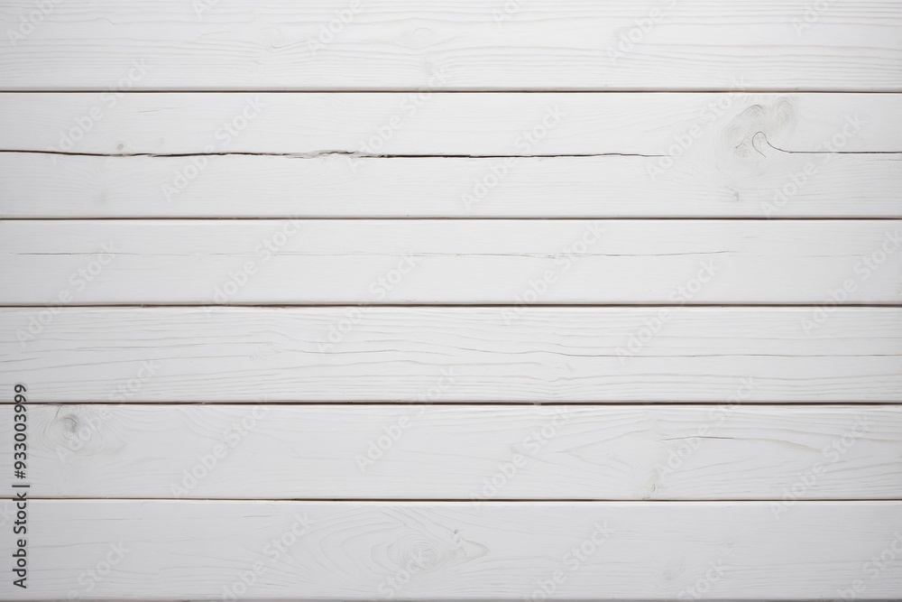 Fototapeta premium Close-up of white wooden plank with grain and texture