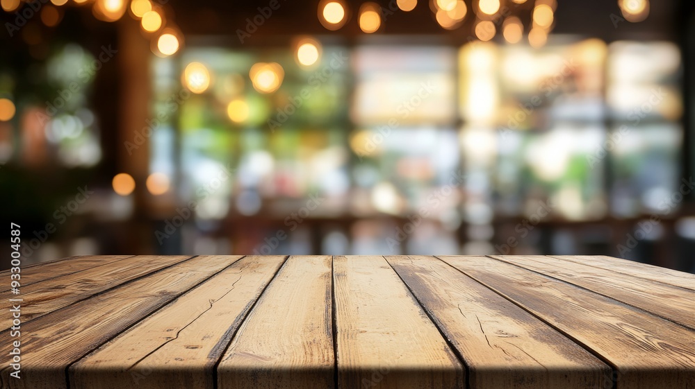 Rustic Wooden Tabletop in a Cozy Cafe: A rustic wooden tabletop with a warm, inviting ambiance, perfect for showcasing your products or creating a cozy atmosphere. The blurred background of a cafe Rustic Wooden Tabletop in a Cozy Cafe: A rustic wooden tabletop with a warm, inviting ambiance, perfect for showcasing your products or creating a cozy atmosphere. The blurred background of a cafe