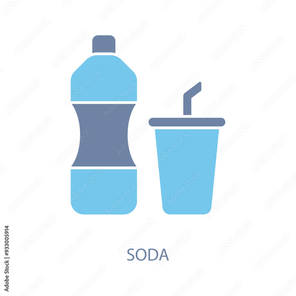 soda concept line icon. Simple element illustration. soda concept outline symbol design. soda concept line icon. Simple element illustration. soda concept outline symbol design.