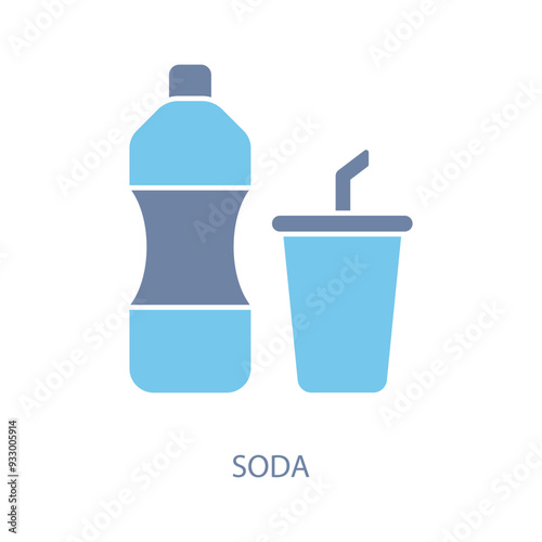 soda concept line icon. Simple element illustration. soda concept outline symbol design.