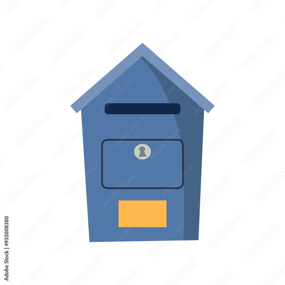Mail box vector illustration in flat style. Doodle mail box isolated on white background for logo banner or other design uses. Mail box vector illustration in flat style. Doodle mail box isolated on white background for logo banner or other design uses.