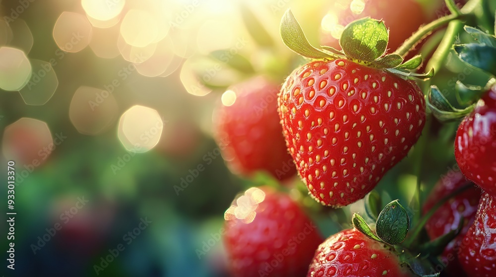 Ripe fresh strawberries, close-up, blurred sunny background. Ripe sweet red strawberries. copy space for text. Ripe fresh strawberries, close-up, blurred sunny background. Ripe sweet red strawberries. copy space for text.