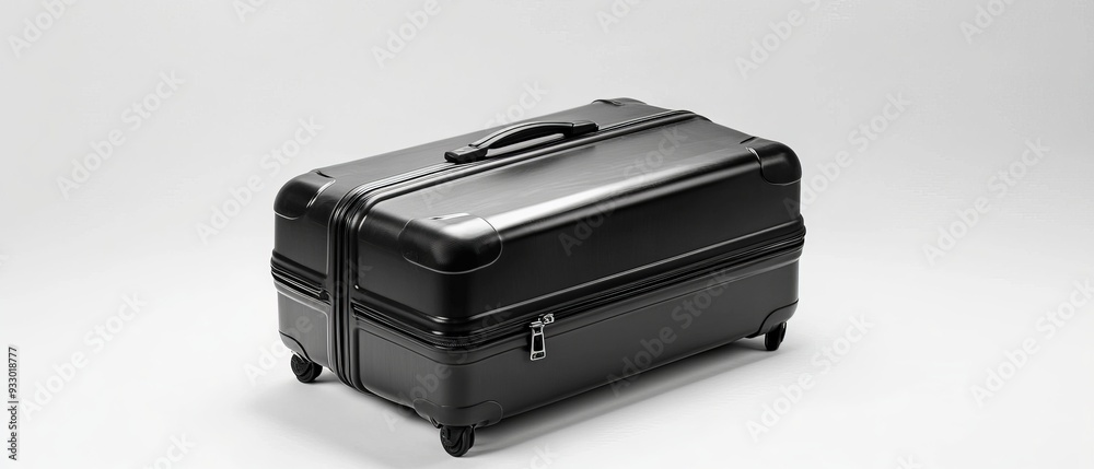 Black Suitcase on a White Background. Black Suitcase on a White Background.