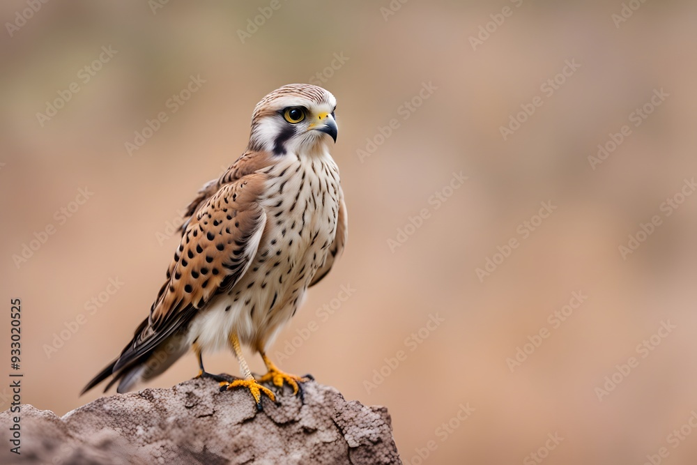 Banded kestrel bird blurry nature background, Ai Generated Banded kestrel bird blurry nature background, Ai Generated