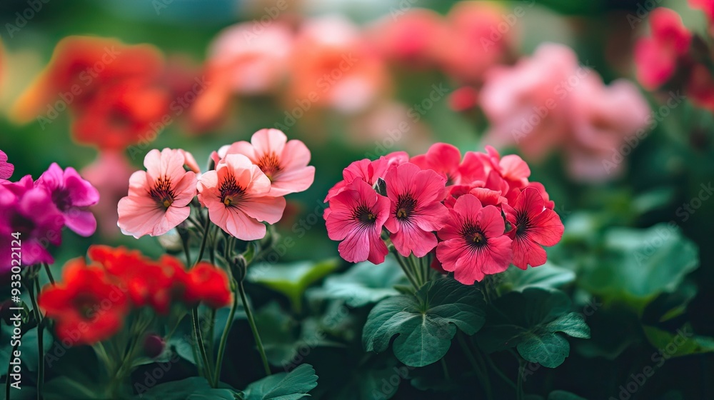 Close-up of pink and red flowers. Perfect for a nature, garden, or floral themed project. Close-up of pink and red flowers. Perfect for a nature, garden, or floral themed project.