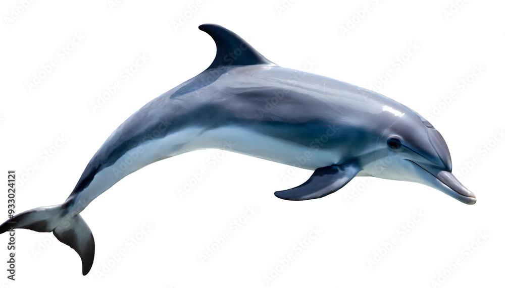 Dolphin Png Mammal on a isolated on white background. Generative AI. Dolphin Png Mammal on a isolated on white background. Generative AI.