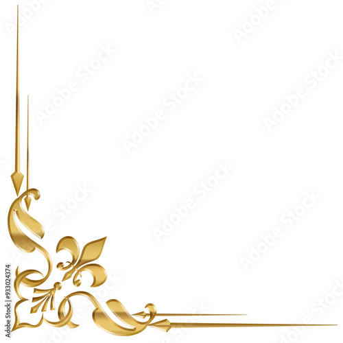 Gold border vintage