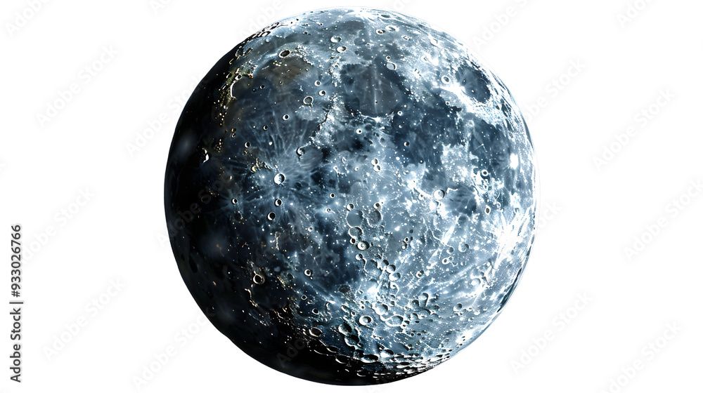 Realistic Moon isolated on white background Realistic Moon isolated on white background