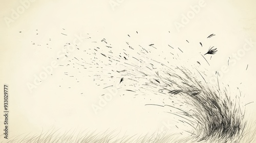 Biblical Illustration of Chaff Blown Away by Strong Wind Symbolizing the Fate of the Wicked - Psalms 1