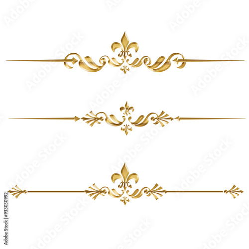 border gold element