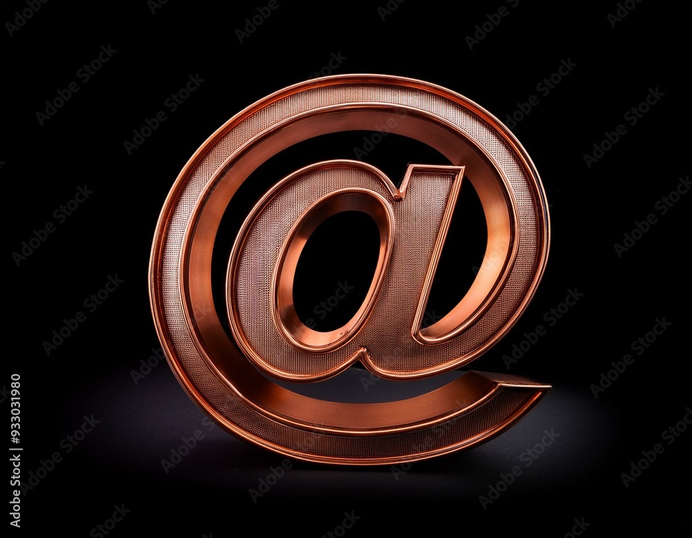 Obraz premium e mail sign on black