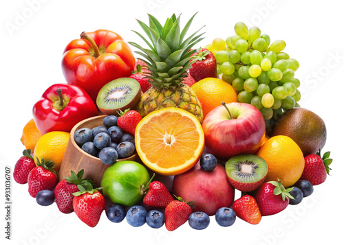 Organic fruits healthy eating concept png