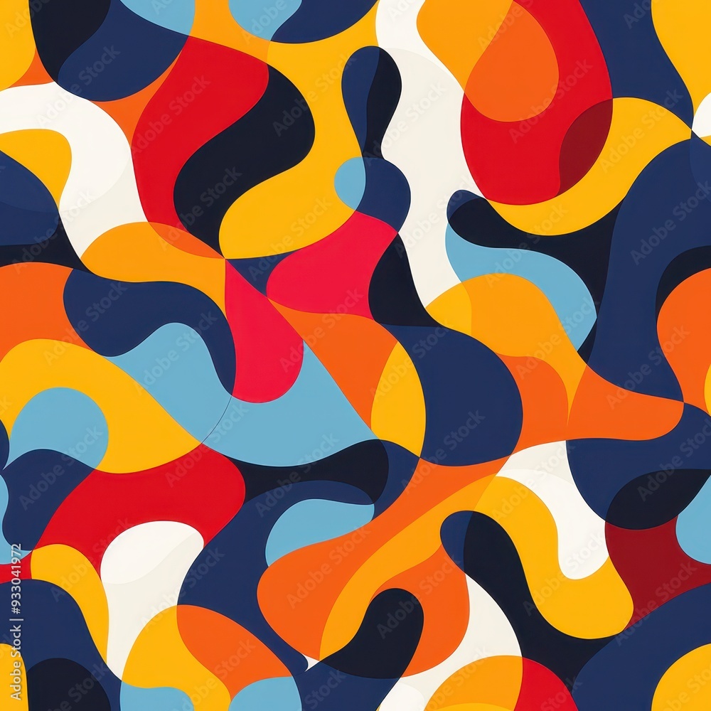 Vibrant and colorful abstract pattern featuring fluid shapes and dynamic curves, ideal for modern designs and artistic projects. Vibrant and colorful abstract pattern featuring fluid shapes and dynamic curves, ideal for modern designs and artistic projects.