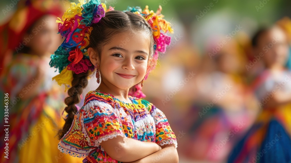 A Smile Illuminates Cultural Celebration in Vibrant Dress A Smile Illuminates Cultural Celebration in Vibrant Dress