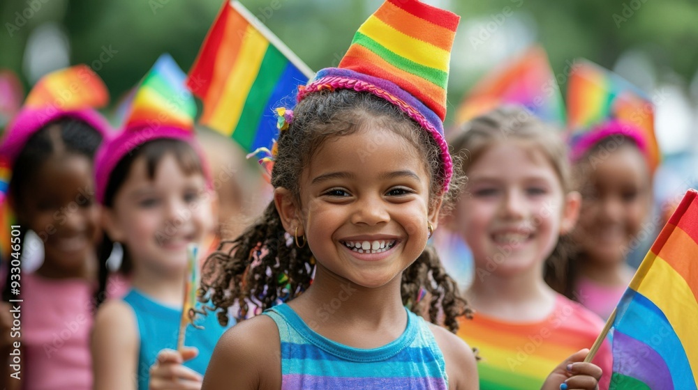 Rainbow Revolution: Young Girl Leads Pride Celebration