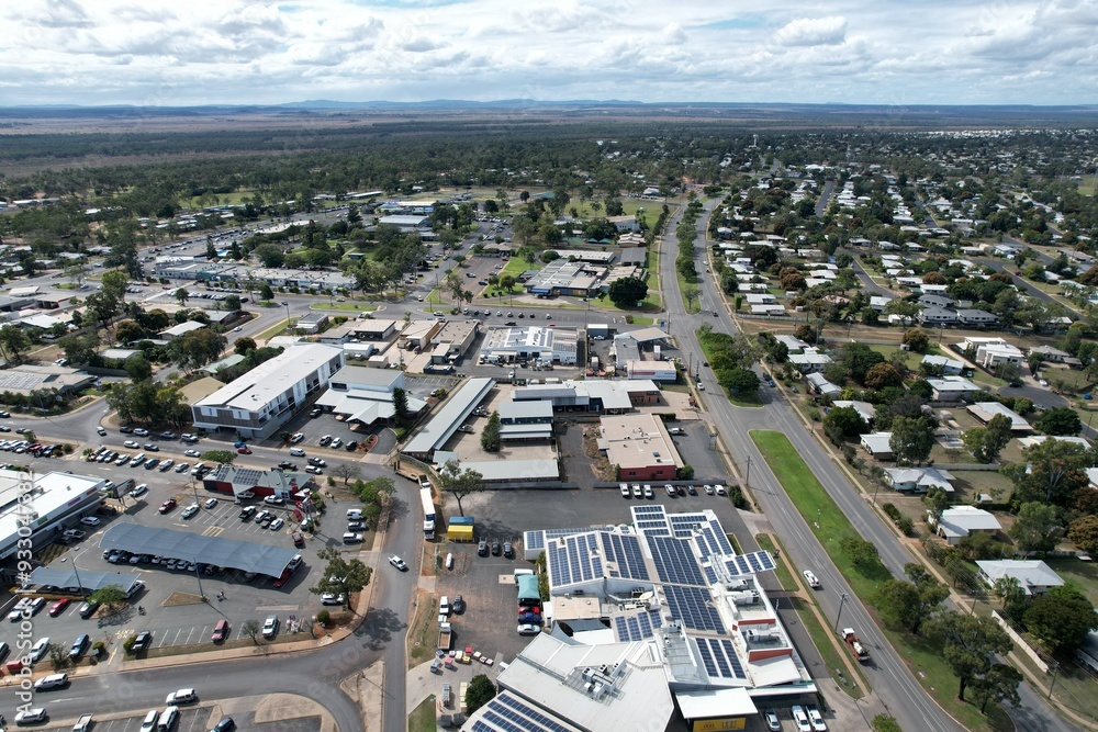 Fototapeta premium Elevated photo of Moranbah Queensland Australia