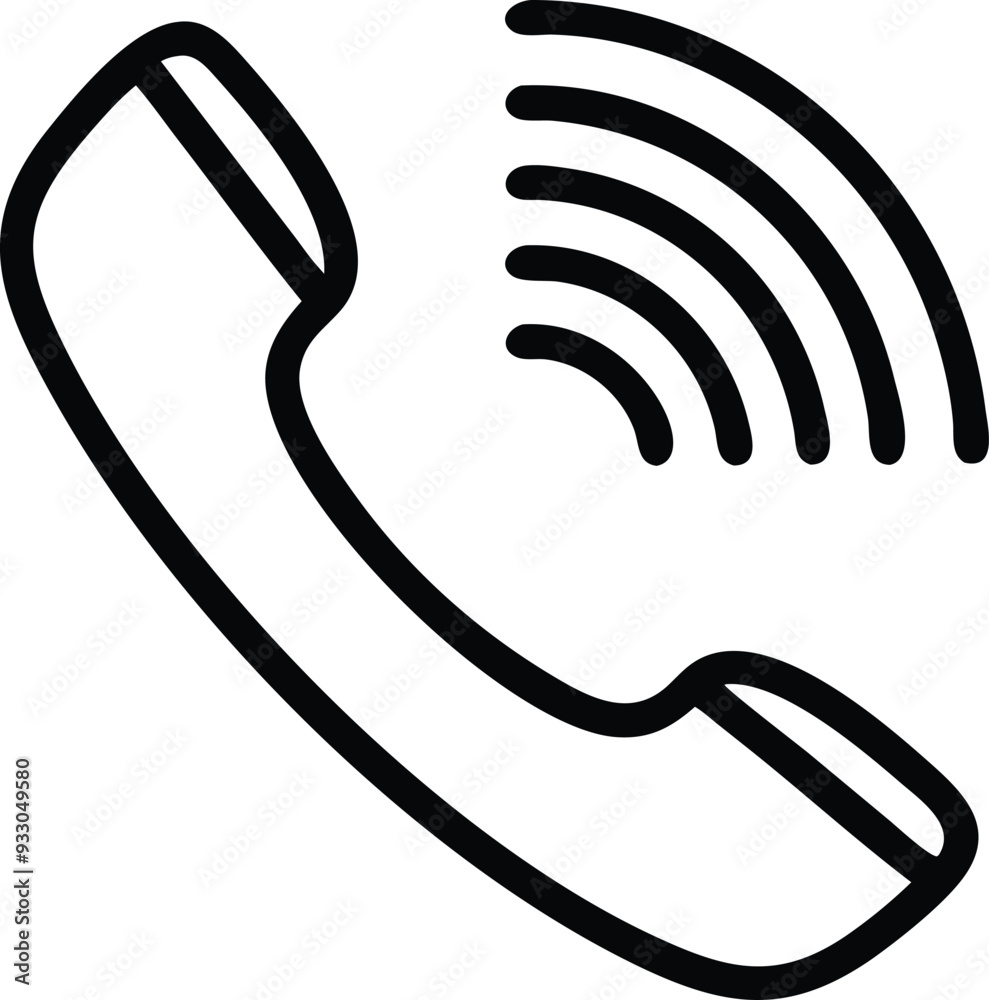 phone icon with a phone receiver phone icon with a phone receiver
