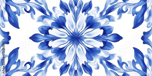 Elegant Delft Blue Seamless Pattern: Traditional Dutch Hand-Drawn Floral Design for Packaging, Invitations, and Home Decor. Timeless Blue and White Motifs Inspired by Cultural Heritage, Perfect for Gr