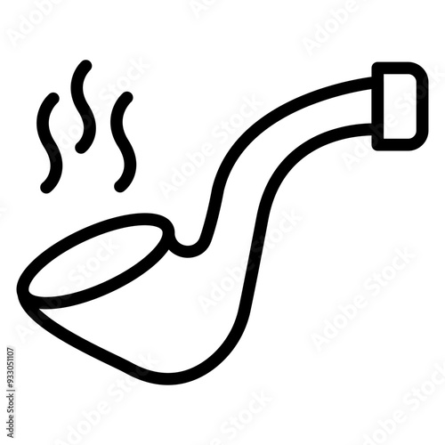 Smoking Pipe Icon Style