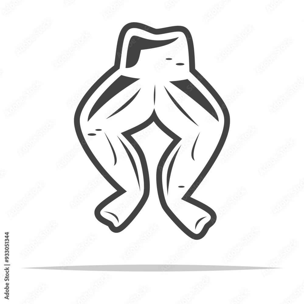 Fototapeta premium Raw frog meat icon transparent vector isolated