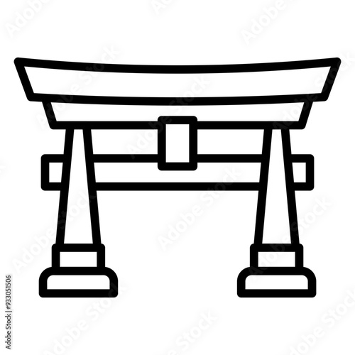 Torii Gate Icon Style