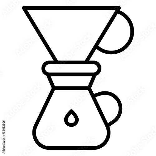 Coffee Dripper Icon Style