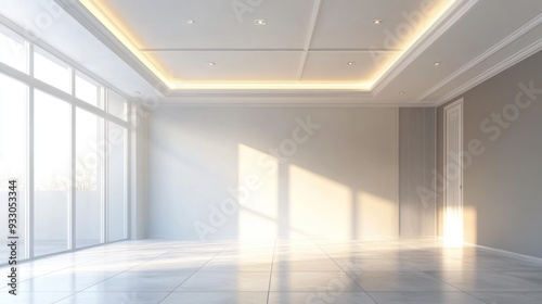 Empty Room with Window and Sunlight