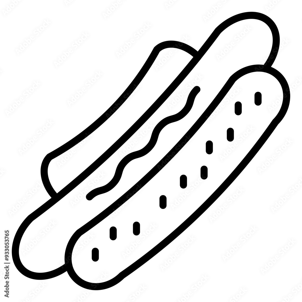 Hot Dog Icon Style Hot Dog Icon Style