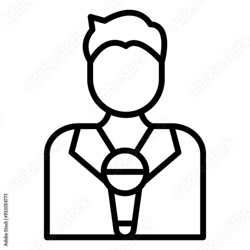 Journalist Male Icon Style