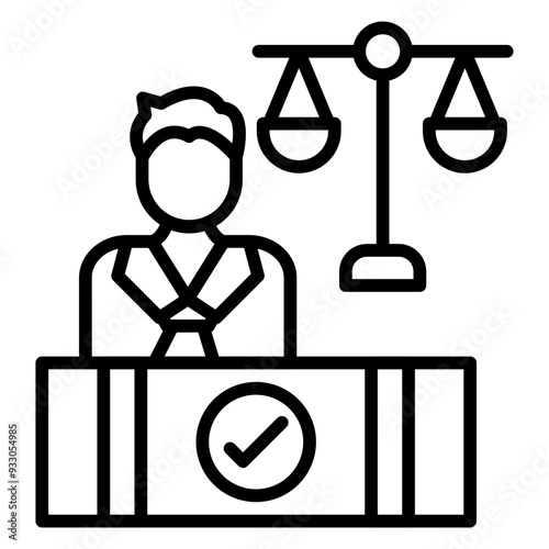 Court Appearance Icon Style
