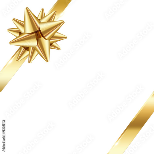 gold ribbon bow
